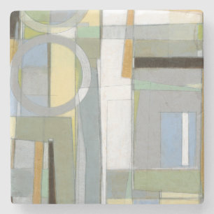 Dessous-de-verre En Pierre Formes géométriques abstraites colorées