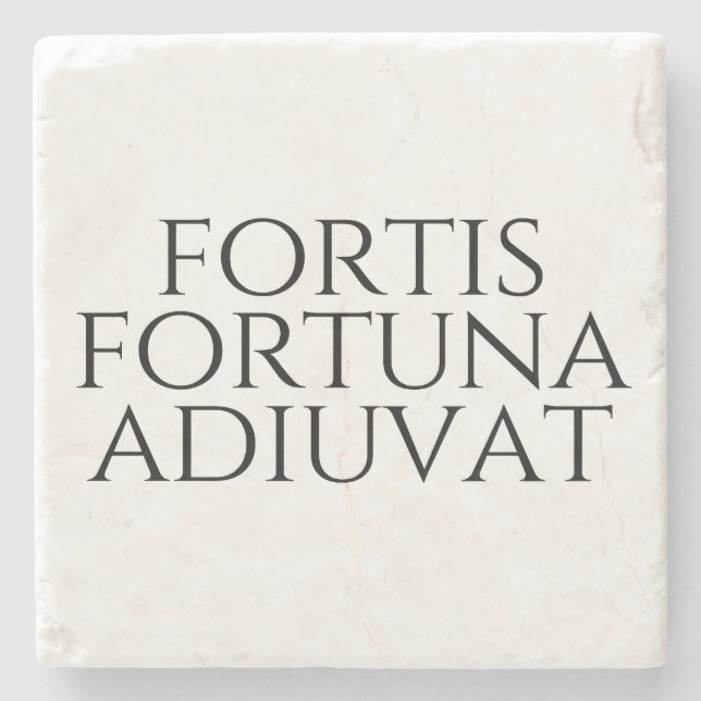 Dessous-de-verre En Pierre Fortis Fortuna Adiuvat (Devant)