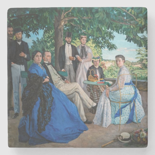 Dessous-de-verre En Pierre Frédéric Bazille - La Réunion Familiale (Devant)