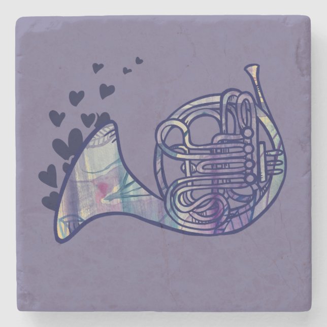 Dessous-de-verre En Pierre French Horn Love Band
