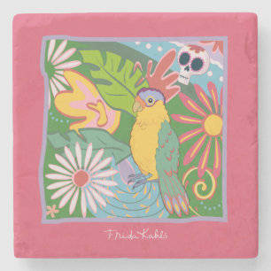 Dessous-de-verre En Pierre Frida Kahlo Parrot Graphic