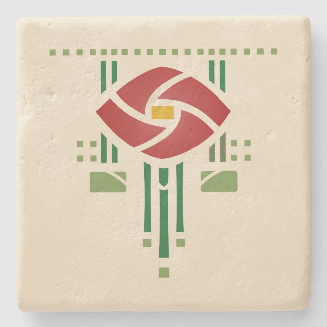 Dessous-de-verre En Pierre Frise "rose " de Hélène adoptive (Devant)