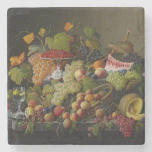Dessous-de-verre En Pierre Fruit abondant, 1858 (huile sur la toile)