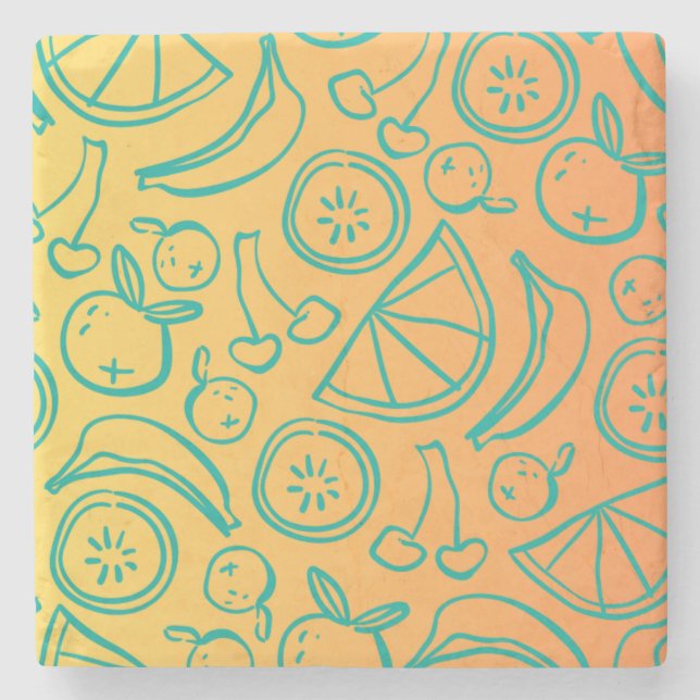 Dessous-de-verre En Pierre Fruits (Devant)