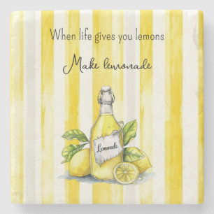 Dessous-de-verre En Pierre Fruits Jaunes Citrons Font De La Limonade