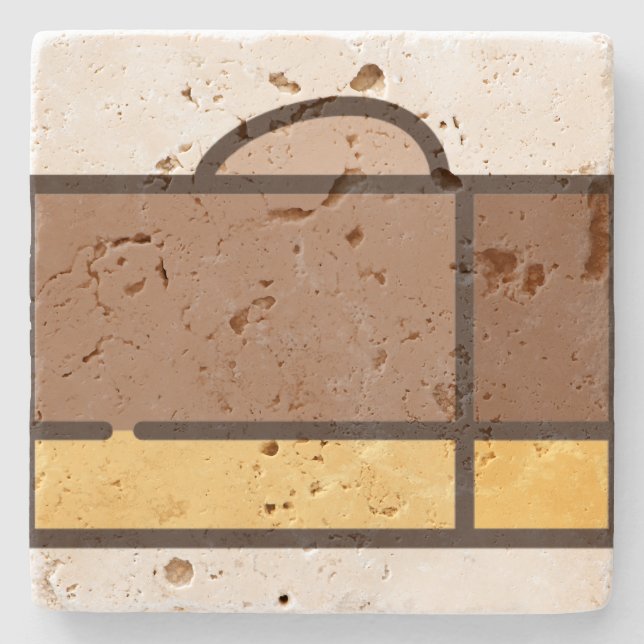 Dessous-de-verre En Pierre fudge au chocolat (Devant)