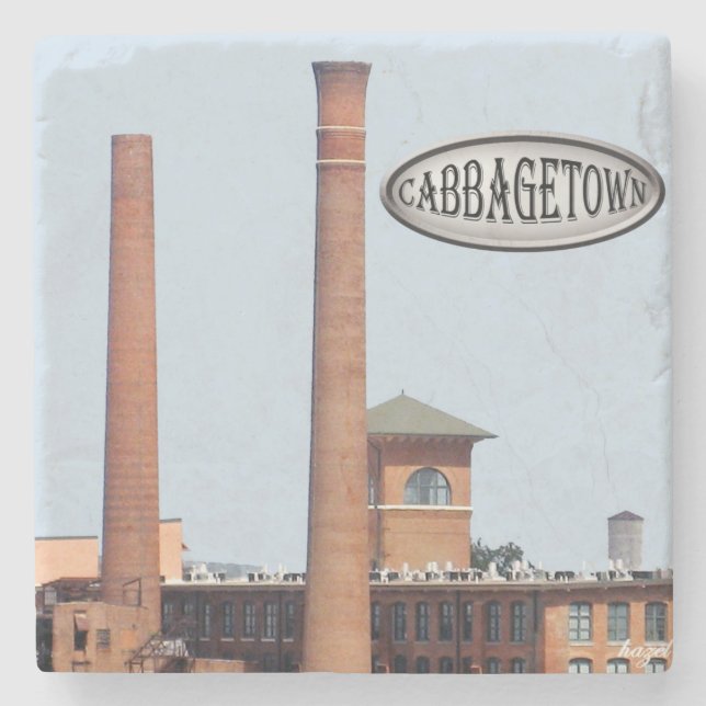 Dessous-de-verre En Pierre Fulton Mill, Cabbagetown, Fulton Mill Atlanta, (Devant)