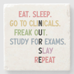 Dessous-de-verre En Pierre Funny Nurse School Student Future Nurse Cadfts