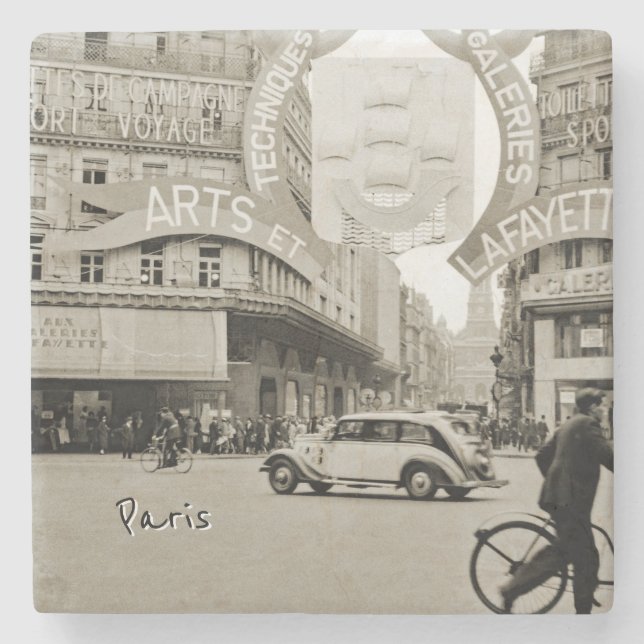 Dessous-de-verre En Pierre Galeries Lafayette Paris Haussmann 1940 Photograph (Devant)