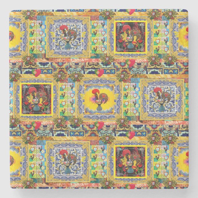 Dessous-de-verre En Pierre Galo de Barcelos, Portugal (Devant)