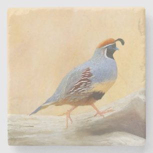 Dessous-de-verre En Pierre Gambrel's Quail Painting Original Bird Art