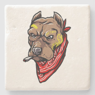 Dessous-de-verre En Pierre Gangster Dog   Tattoos Dessous de verre en pierre 