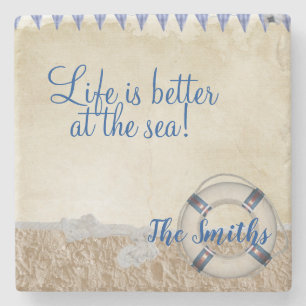 Dessous-de-verre En Pierre Gareautrain sur le sable