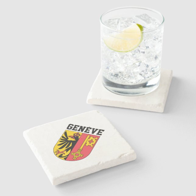 Dessous-de-verre En Pierre Genève, Suisse - blason (Côté)