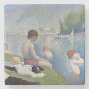 Dessous-de-verre En Pierre Georges Seurat - Les Baigneurs à Asnières