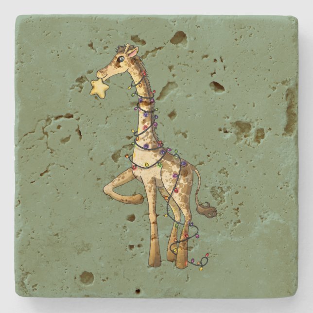 Dessous-de-verre En Pierre Girafe brillante (Devant)