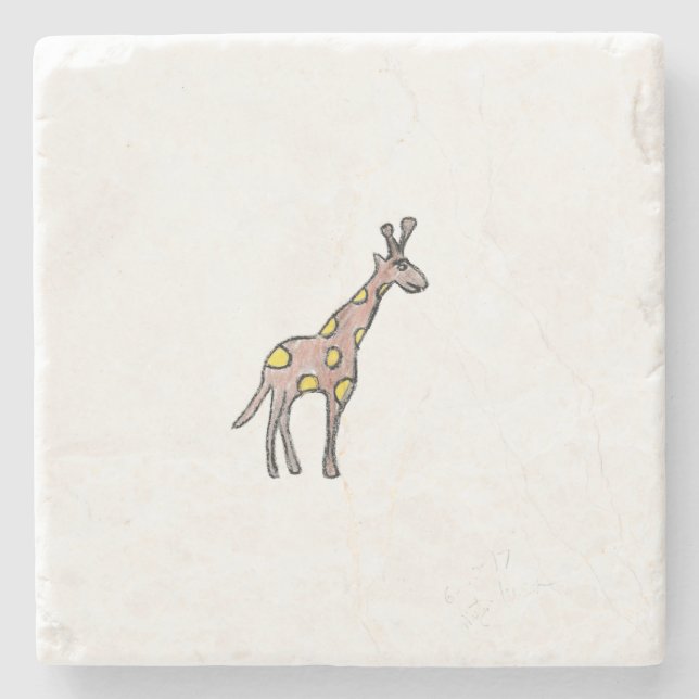 Dessous-de-verre En Pierre Giraffe (Devant)