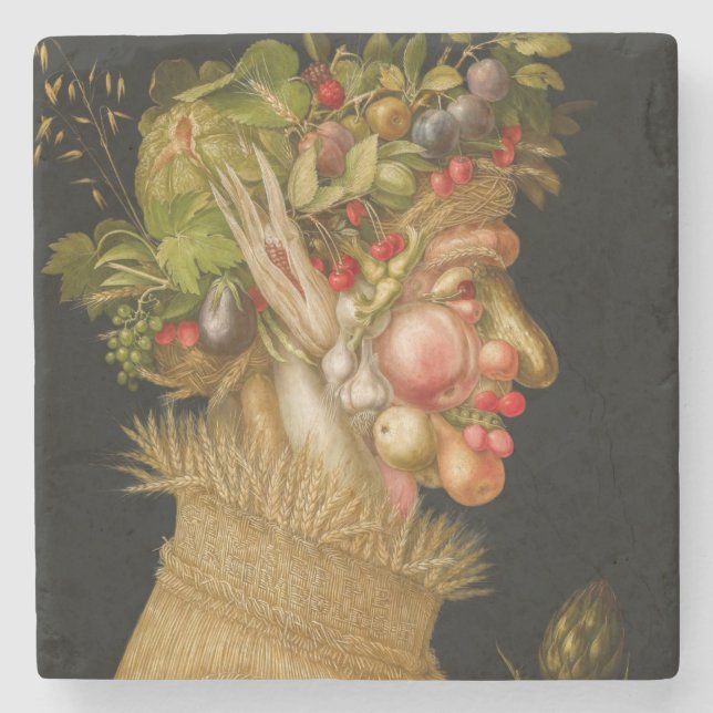 Dessous-de-verre En Pierre Giuseppe Arcimboldo - Été (Devant)