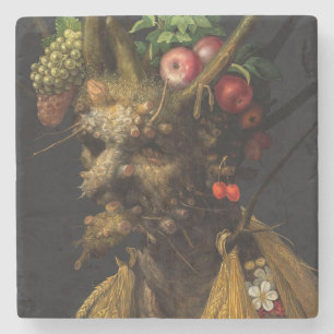 Dessous-de-verre En Pierre Giuseppe Arcimboldo - Quatre saisons en une tête