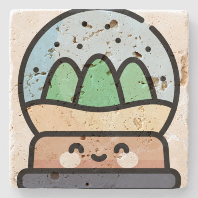 Dessous-de-verre En Pierre globe (Devant)