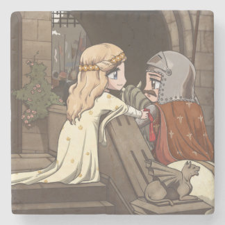 Dessous-de-verre En Pierre Godspeed mon chevalier de Chibi !