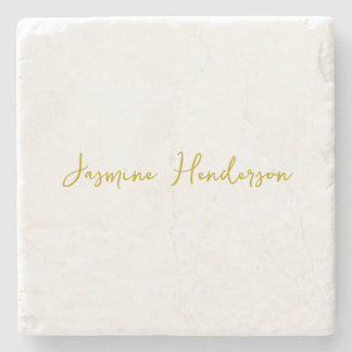 Dessous-de-verre En Pierre Gold Color Calligraphy Professional