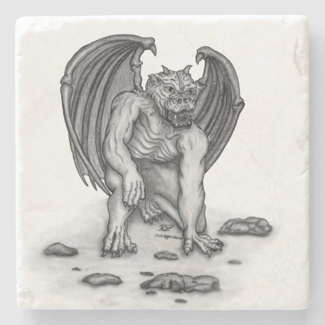Dessous-de-verre En Pierre Golem Gargoyle (Devant)