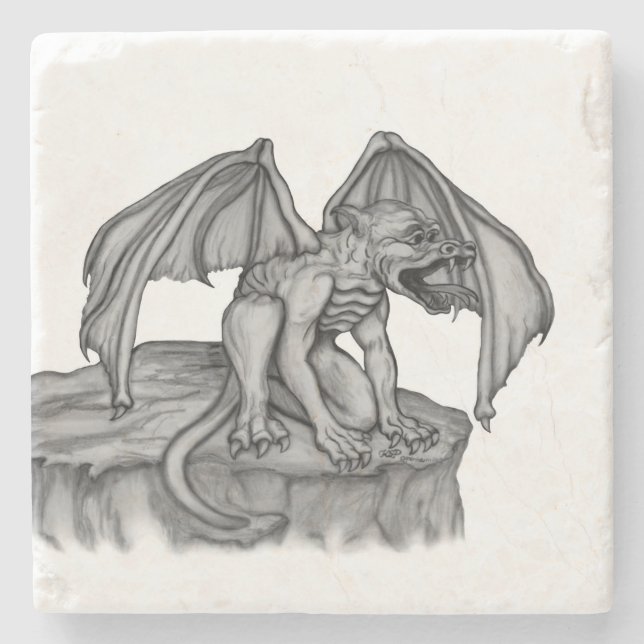 Dessous-de-verre En Pierre Golem Gargoyle (Devant)