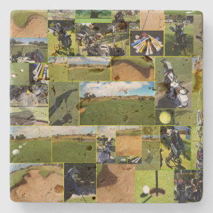 Dessous-de-verre En Pierre Golf Collage