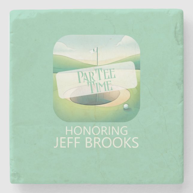 Dessous-de-verre En Pierre Golf Thème Green Party (Devant)