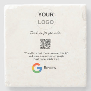 Dessous-de-verre En Pierre Google examen logo de l'entreprise Analyser QR exa