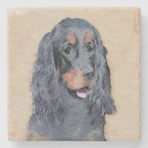 Dessous-de-verre En Pierre Gordon Setter Peinture - Joli art original chien