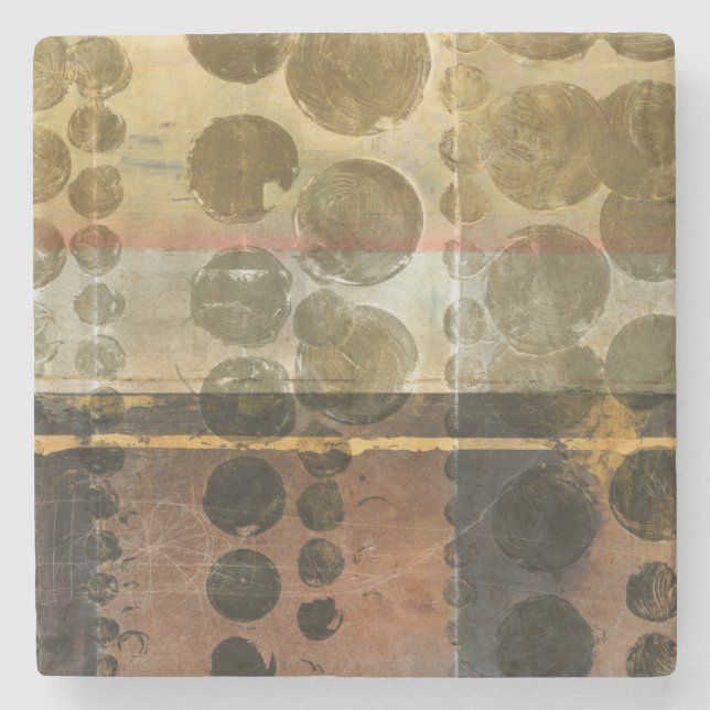 Dessous-de-verre En Pierre Gouttelettes vertes circulaires (Devant)