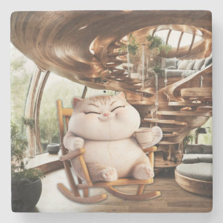 Dessous-de-verre En Pierre Graisse Et Café Sassy