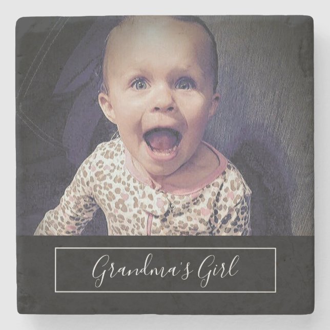 Dessous-de-verre En Pierre Grandmas Girl Custom Photo (Devant)