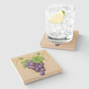 Dessous-de-verre En Pierre Grapes Stone Coaster