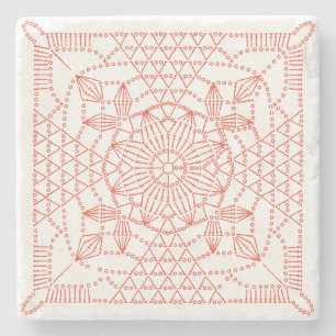 Dessous-de-verre En Pierre Graphique crochet couleur personnalisé