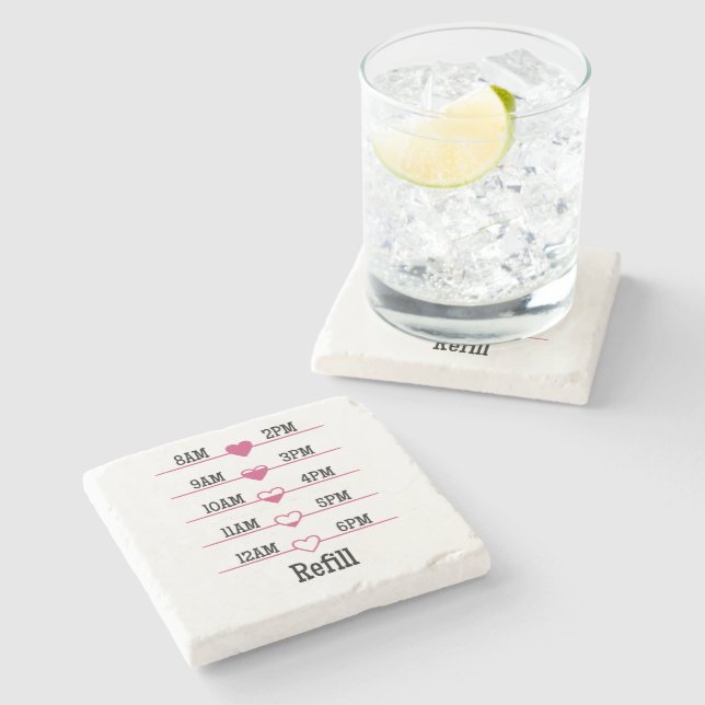 Dessous-de-verre En Pierre Graphique de Recharge (Côté)