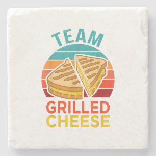 Dessous-de-verre En Pierre Graphisme de l'amoureux du sandwich au fromage gri