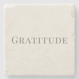 Dessous-de-verre En Pierre Gratitude – Conception de typographie minimale
