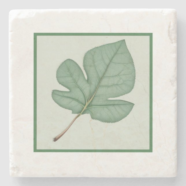 Dessous-de-verre En Pierre Green leaf (Devant)