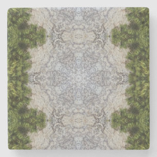 Dessous-de-verre En Pierre Green Moss & Earth Nature Art