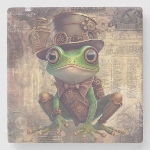 Dessous-de-verre En Pierre Grenouille à vapeur
