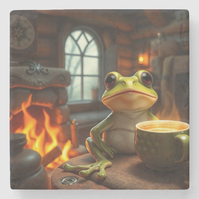 Dessous-de-verre En Pierre Grenouille confortable (Devant)