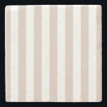 Dessous-de-verre En Pierre Grilles Verticales Bbeige Et Blanc Gratté<br><div class="desc">Grilles verticales - motif rayé beige et blanc.</div>