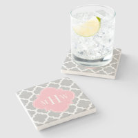 Gris Blanc Marocain #5 Rose 3 Monogramme initial