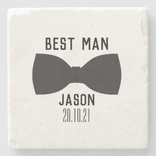 Dessous-de-verre En Pierre Groom Best Man Wedding Party Cadeau