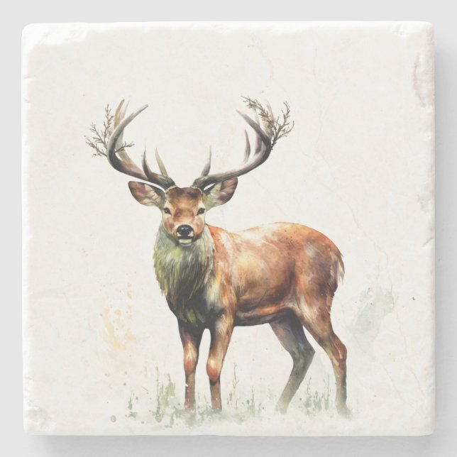 Dessous-de-verre En Pierre Gros Cerf Raté (Devant)
