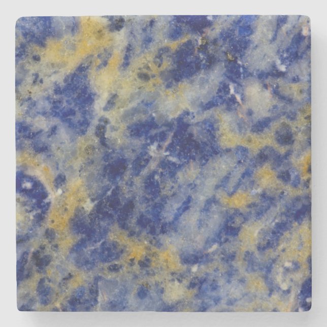 Dessous-de-verre En Pierre Gros plan sur une sodalite bleue (Devant)