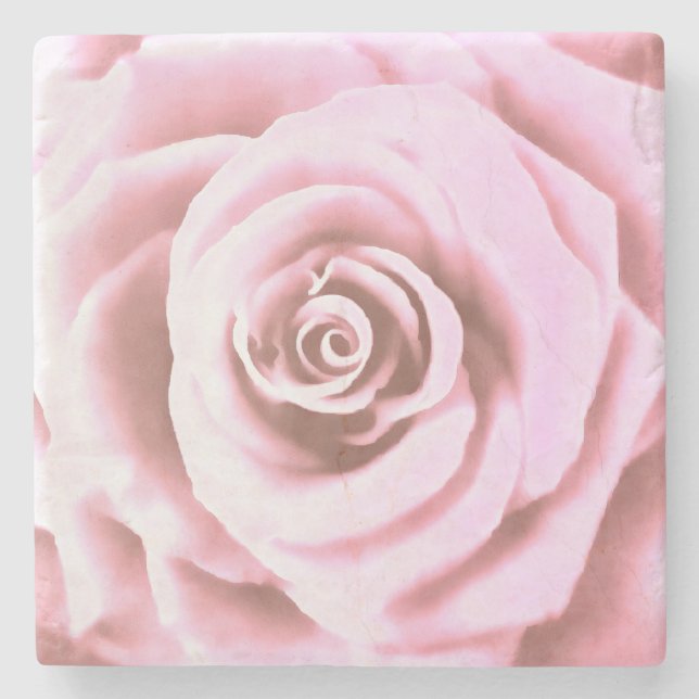 Dessous-de-verre En Pierre Grosse rose pâle (Devant)